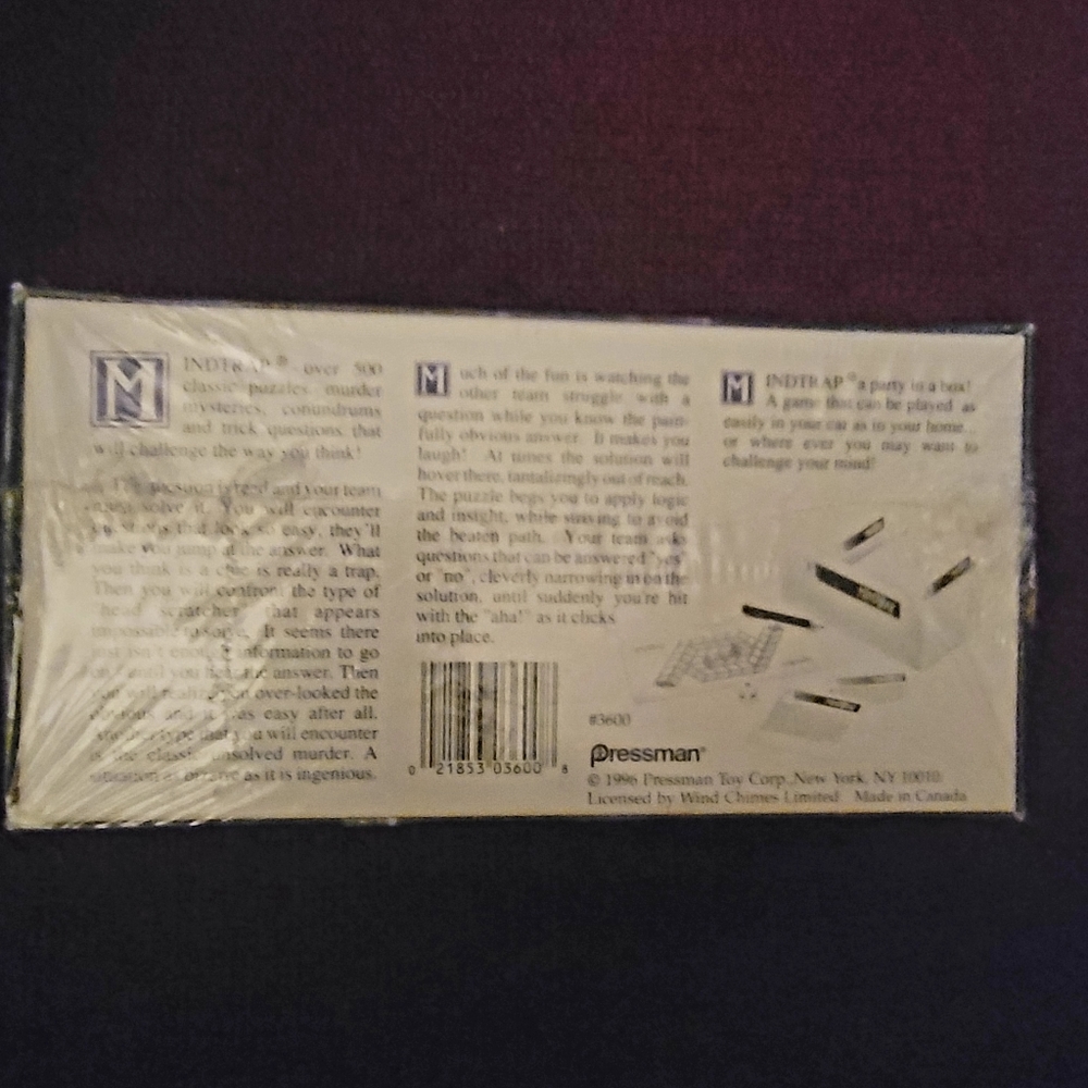 NWT VINTAGE 1991 MINDTRAP GAME THE GAME THAT WILL CHANGE THE WAY YOU THINK AG12+ - Picture 5 of 6
